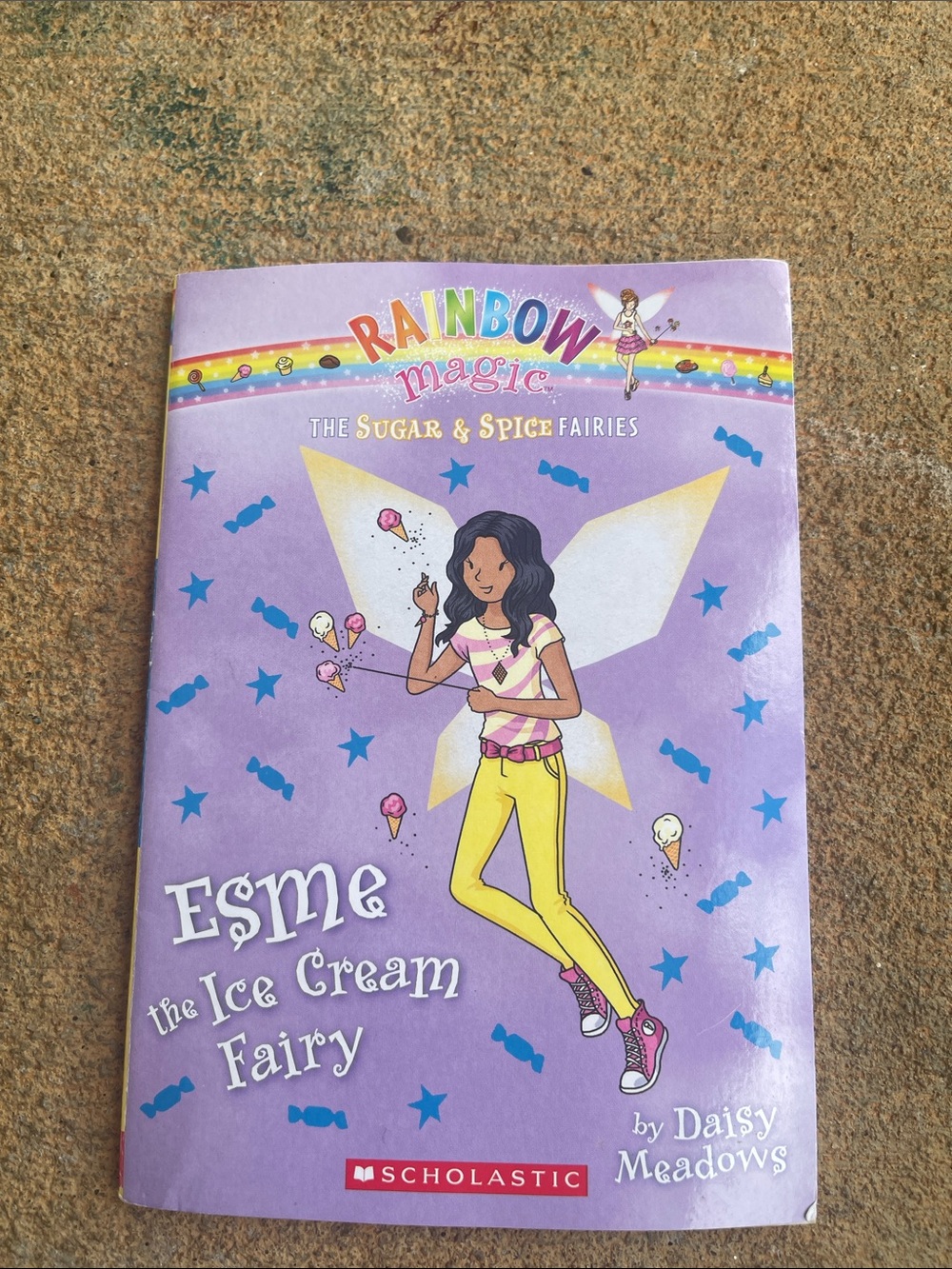 Scholastic Rainbow Magic Esme the Ice Cream Fairy Purple and Yellow Kids Book